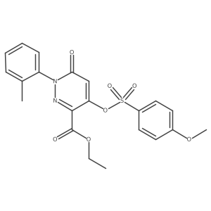 Ethyl 4-(((4-methoxyphenyl)sulfonyl)oxy)-6-oxo-1-(o-tolyl)-1,6-dihydropyridazine-3-carboxylate Structure