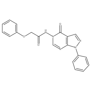 N-(4-oxo-1-phenyl-1H-pyrazolo[3,4-d]pyrimidin-5(4H)-yl)-2-phenoxyacetamide结构式