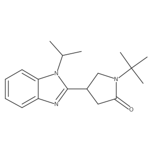 1-(Tert-butyl)-4-[1-(methylethyl)benzimidazol-2-yl]pyrrolidin-2-one结构式