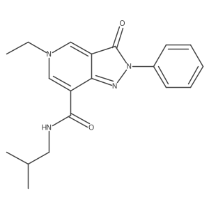 5-ethyl-N-isobutyl-3-oxo-2-phenyl-3,5-dihydro-2H-pyrazolo[4,3-c]pyridine-7-carboxamide结构式
