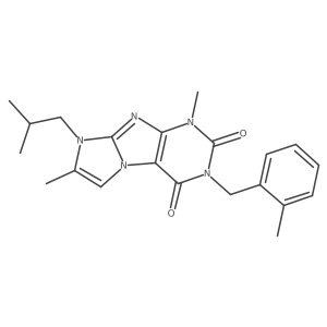 8-isobutyl-1,7-dimethyl-3-(2-methylbenzyl)-1H-imidazo[2,1-f]purine-2,4(3H,8H)-dione结构式