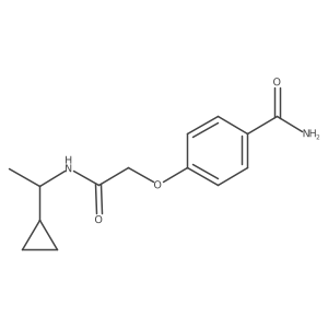 4-{[(1-Cyclopropylethyl)carbamoyl]methoxy}benzamide结构式