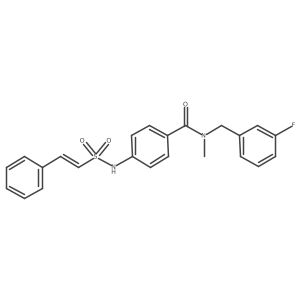 N-[(3-fluorophenyl)methyl]-N-methyl-4-(2-phenylethenesulfonamido)benzamide Structure