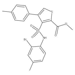 Methyl 3-[(2-bromo-4-methylphenyl)sulfamoyl]-4-(4-methylphenyl)thiophene-2-carboxylate Structure