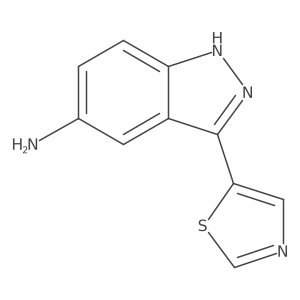 3-(Thiazol-5-yl)-1h-indazol-5-amine结构式