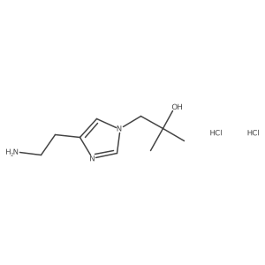 1-(4-(2-Aminoethyl)-1H-imidazol-1-yl)-2-methylpropan-2-ol dihydrochloride结构式