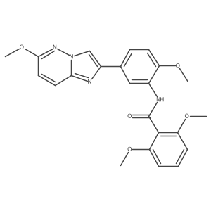2,6-dimethoxy-N-(2-methoxy-5-(6-methoxyimidazo[1,2-b]pyridazin-2-yl)phenyl)benzamide结构式