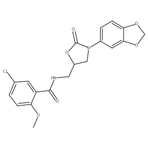 N-((3-(benzo[d][1,3]dioxol-5-yl)-2-oxooxazolidin-5-yl)methyl)-5-chloro-2-methoxybenzamide Structure