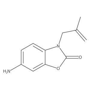 6-Amino-3-(2-methylprop-2-en-1-yl)-2,3-dihydro-1,3-benzoxazol-2-one结构式