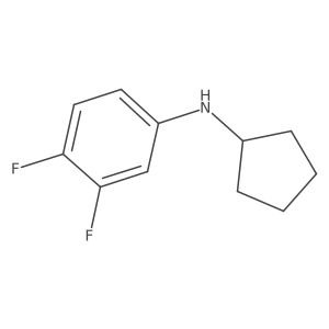 N-cyclopentyl-3,4-difluoroaniline结构式