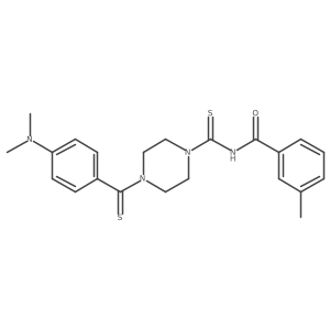 N-(4-(4-(dimethylamino)phenylcarbonothioyl)piperazine-1-carbonothioyl)-3-methylbenzamide Structure