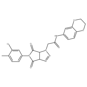 2-[5-(3-chloro-4-methylphenyl)-4,6-dioxo-4,5,6,6a-tetrahydropyrrolo[3,4-d][1,2,3]triazol-1(3aH)-yl]-N-(2,3-dihydro-1,4-benzodioxin-6-yl)acetamide Structure
