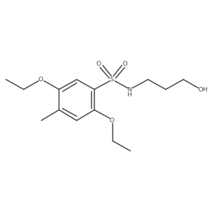 2,5-diethoxy-N-(3-hydroxypropyl)-4-methylbenzenesulfonamide结构式