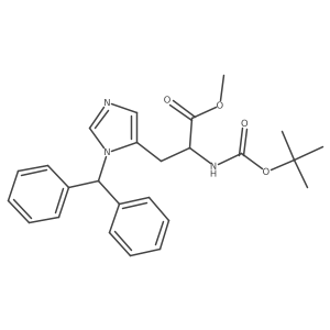 Methyl Np-benzhydryl-Na-(tert-butoxycarbonyl)-L-histidinate结构式