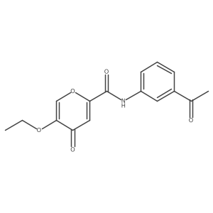 CCOc1coc(C(=O)Nc2cccc(C(C)=O)c2)cc1=O结构式