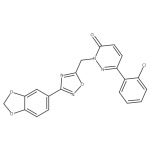 2-((3-(benzo[d][1,3]dioxol-5-yl)-1,2,4-oxadiazol-5-yl)methyl)-6-(2-chlorophenyl)pyridazin-3(2H)-one Structure