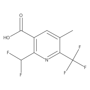 2-(Difluoromethyl)-5-methyl-6-(trifluoromethyl)pyridine-3-carboxylic acid结构式