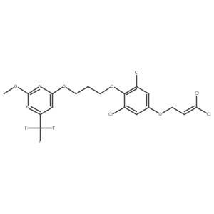 4-[3-[2,6-Dichloro-4-(3,3-dichloroprop-2-enoxy)phenoxy]propoxy]-2-methoxy-6-(trifluoromethyl)pyrimidine Structure