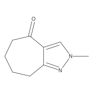 2-methyl-5,6,7,8-tetrahydrocyclohepta[c]pyrazol-4(2H)-one结构式
