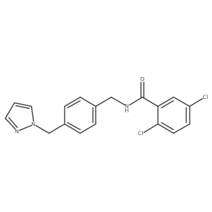 2,5-Dichloro-N-[[4-(1H-pyrazol-1-ylmethyl)phenyl]methyl]benzamide Structure