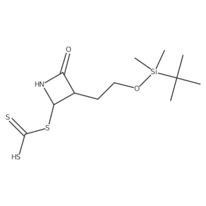 (2R,3S)-3-[2-[[(1,1-Dimethylethyl)dimethylsilyl]oxy]ethyl]-4-oxo-2-azetidinyl hydrogen carbonotrithioate Structure