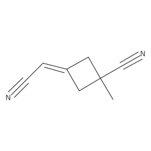 3-(Cyanomethylene)-1-methylcyclobutanecarbonitrile结构式