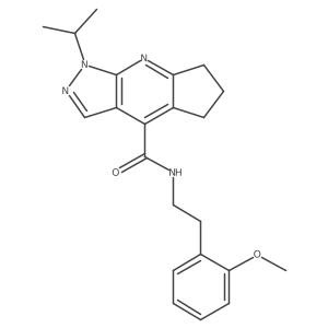 N-[2-(2-methoxyphenyl)ethyl]-1-(propan-2-yl)-1,5,6,7-tetrahydrocyclopenta[b]pyrazolo[4,3-e]pyridine-4-carboxamide结构式