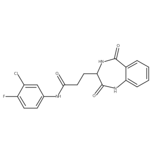 N-(3-chloro-4-fluorophenyl)-3-(2,5-dioxo-2,3,4,5-tetrahydro-1H-1,4-benzodiazepin-3-yl)propanamide结构式