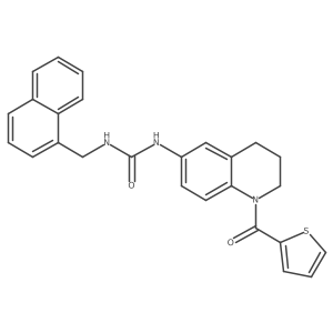 1-(Naphthalen-1-ylmethyl)-3-(1-(thiophene-2-carbonyl)-1,2,3,4-tetrahydroquinolin-6-yl)urea结构式