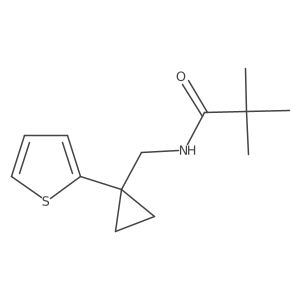 2,2-dimethyl-N-{[1-(thiophen-2-yl)cyclopropyl]methyl}propanamide Structure