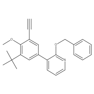 2-Benzyloxy-3-(3-tert-butyl-5-ethynyl-4-methoxy-phenyl)-pyridine Structure