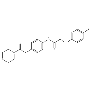 O=C(CSc1ccc(F)cc1)Nc1ccc(CC(=O)N2CCOCC2)cc1结构式