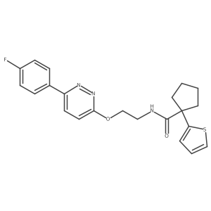 N-(2-((6-(4-fluorophenyl)pyridazin-3-yl)oxy)ethyl)-1-(thiophen-2-yl)cyclopentanecarboxamide Structure