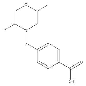 4-[(2,5-Dimethylmorpholin-4-yl)methyl]benzoic acid Structure