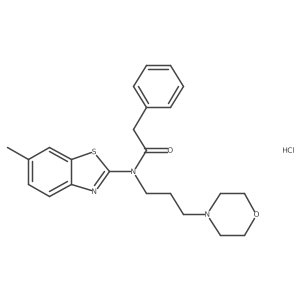 N-(6-methylbenzo[d]thiazol-2-yl)-N-(3-morpholinopropyl)-2-phenylacetamide hydrochloride结构式