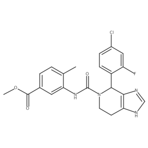 methyl 3-({[4-(4-chloro-2-fluorophenyl)-1,4,6,7-tetrahydro-5H-imidazo[4,5-c]pyridin-5-yl]carbonyl}amino)-4-methylbenzoate Structure