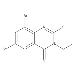 6,8-Dibromo-2-chloro-3-ethylquinazolin-4(3H)-one结构式