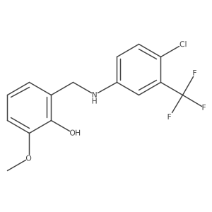 2-({[4-Chloro-3-(trifluoromethyl)phenyl]amino}methyl)-6-methoxyphenol结构式