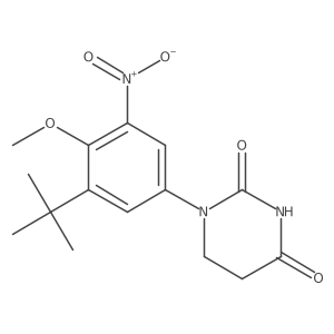 1-(3-Tert-butyl-4-methoxy-5-nitro-phenyl)hexahydropyrimidine-2,4-dione Structure