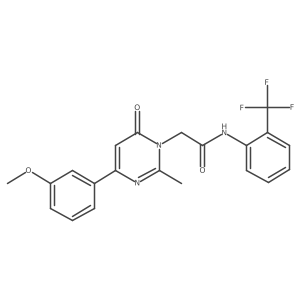 2-[4-(3-methoxyphenyl)-2-methyl-6-oxo-1,6-dihydropyrimidin-1-yl]-N-[2-(trifluoromethyl)phenyl]acetamide Structure