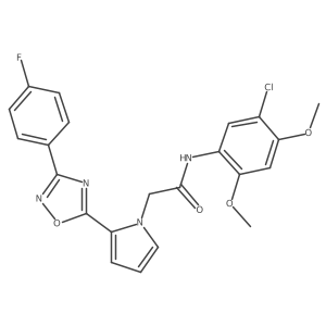 N-(5-chloro-2,4-dimethoxyphenyl)-2-{2-[3-(4-fluorophenyl)-1,2,4-oxadiazol-5-yl]-1H-pyrrol-1-yl}acetamide Structure