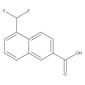 1-(Difluoromethyl)naphthalene-6-carboxylic acid结构式
