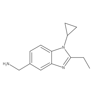 (1-Cyclopropyl-2-ethyl-1H-benzo[d]imidazol-5-yl)methanamine结构式