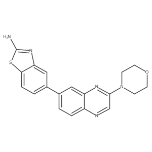 5-[3-(4-Morpholinyl)-6-quinoxalinyl]-2-benzothiazolamine Structure