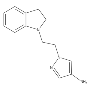 1-(2-(Indolin-1-yl)ethyl)-1H-pyrazol-4-amine Structure