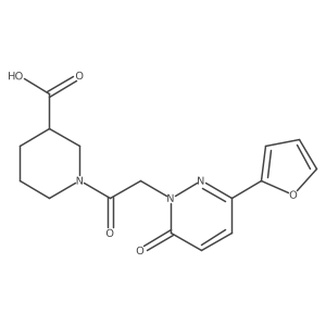 1-{[3-(furan-2-yl)-6-oxopyridazin-1(6H)-yl]acetyl}piperidine-3-carboxylic acid Structure