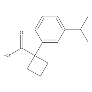 1-[3-(Propan-2-yl)phenyl]cyclobutane-1-carboxylic acid Structure