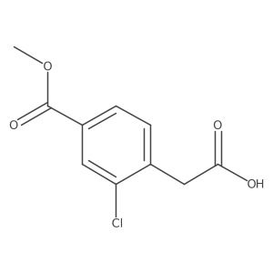 2-(2-Chloro-4-(methoxycarbonyl)phenyl)acetic acid Structure