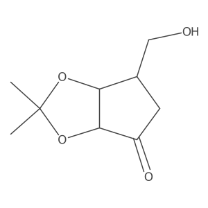 (3aR,6R,6aR)-6-(Hydroxymethyl)-2,2-dimethyldihydro-3aH-cyclopenta[d][1,3]dioxol-4(5H)-one结构式