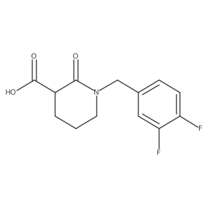 1-[(3,4-Difluorophenyl)methyl]-2-oxopiperidine-3-carboxylic acid Structure